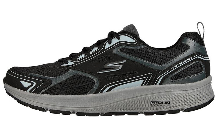 

Кроссовки Go Run Consistent для бега мужские с низким верхом, черные/серые Skechers
