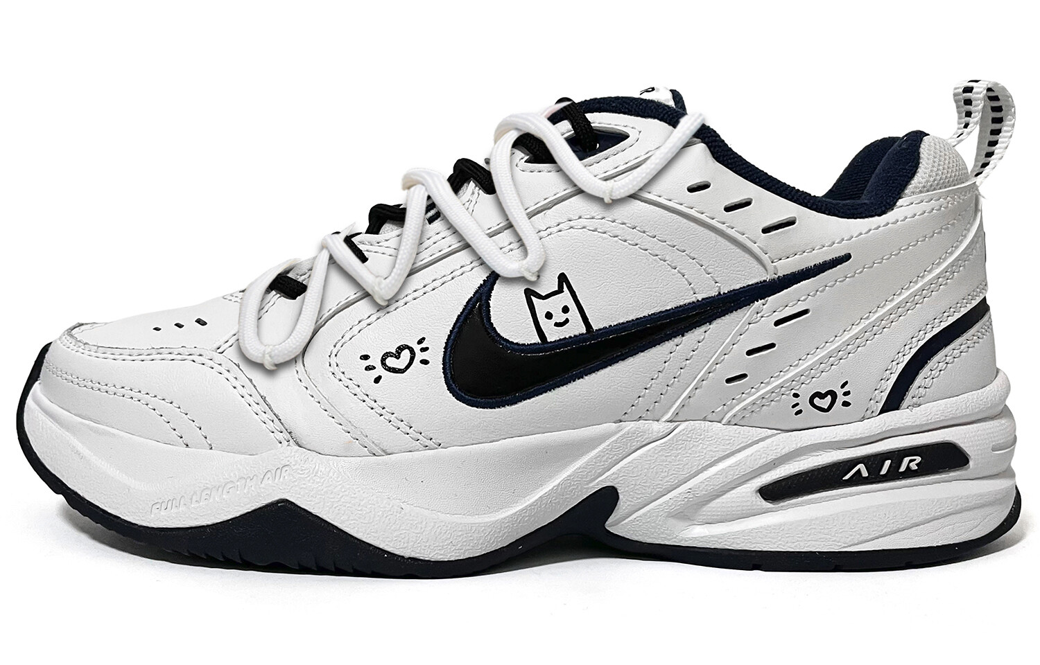 

Кроссовки Nike Air Monarch 4 Chunky Sneakers Unisex Low-Top Black, Белый, Кроссовки Nike Air Monarch 4 Chunky Sneakers Unisex Low-Top Black
