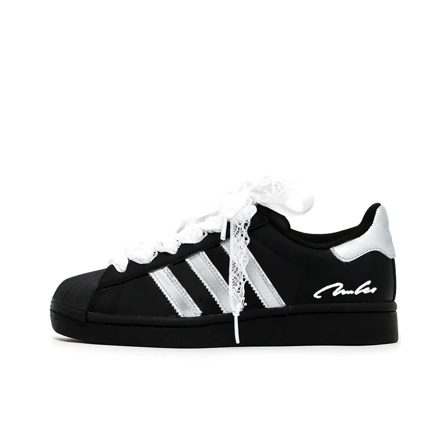 Adidas Originals Superstar Moonlight Lover Slip Resistant низкие кроссовки для скейтбординга Unisex Silver
