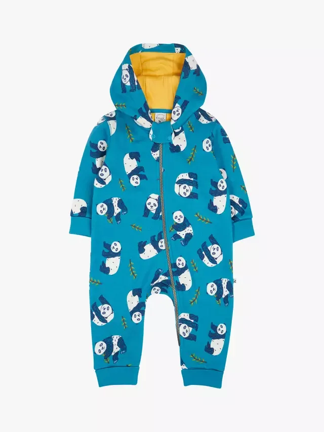 Детский хлопковый комбинезон с длинными рукавами, Panda Pals Frugi