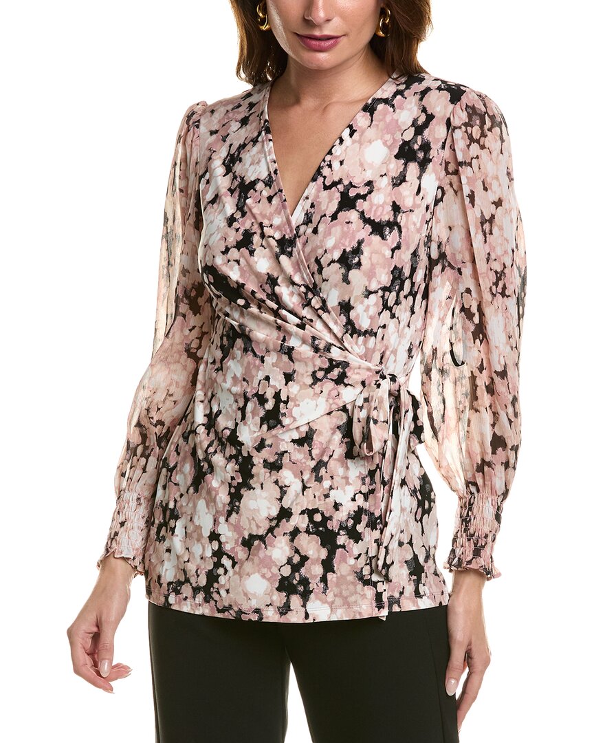 

Топ Anne Klein Smocked, черный