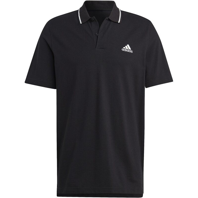 

Polo Essentials из пике с маленьким логотипом Adidas, черный