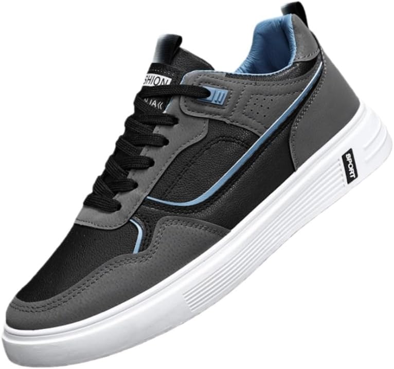 

FmShi Модные спортивные кроссовки больших размеров для мужчин - повседневные спортивные кроссовки для студентов колледжа. Мягкая стелька из ЭВА. Легкие и нескользящие, Black and Blue