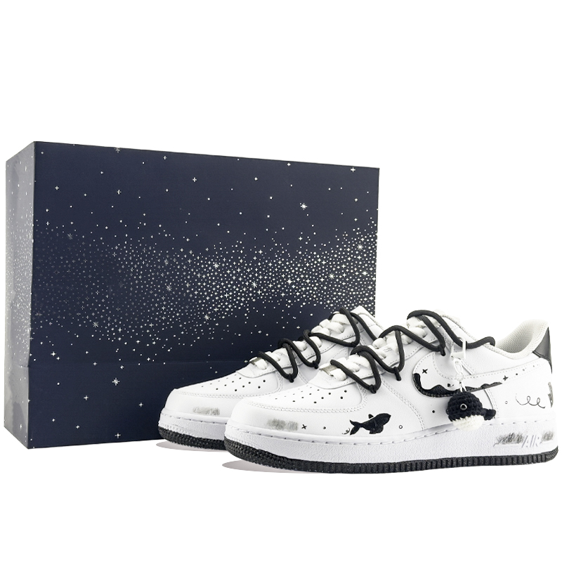 

Nike Кроссовки для скейтбординга Air Force 1, мужские, низкие, черно-белые