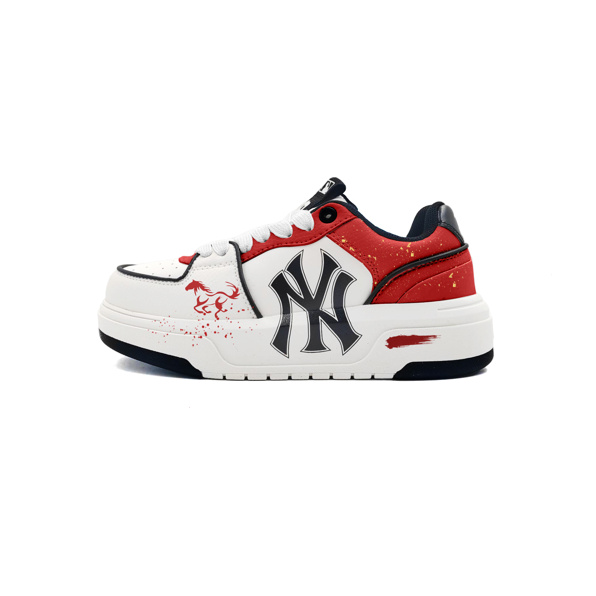 

MLB Chunky Liner Immediate Success Balance Height Increasing Low top Skateboard Shoes Unisex Red