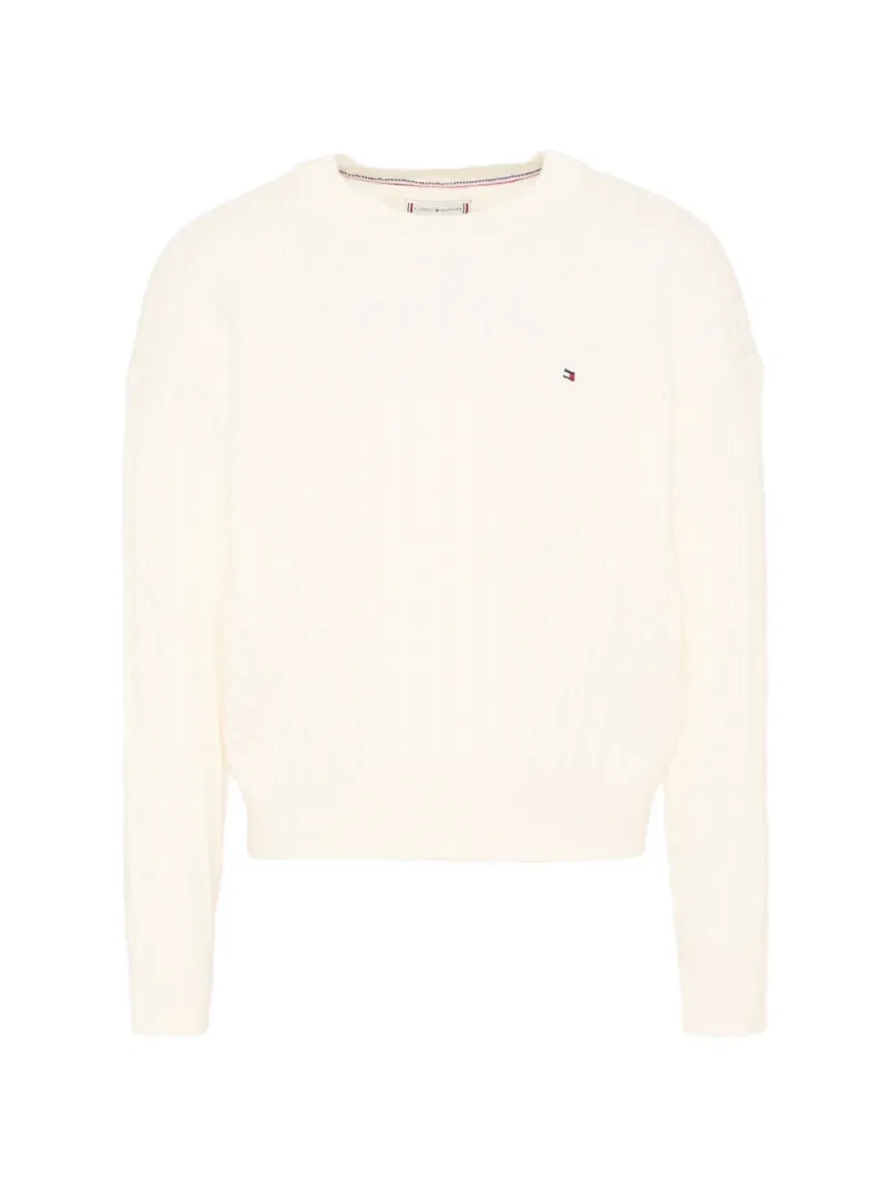 Джемпер фактурной вязки Tommy Hilfiger Junior, бежевый
