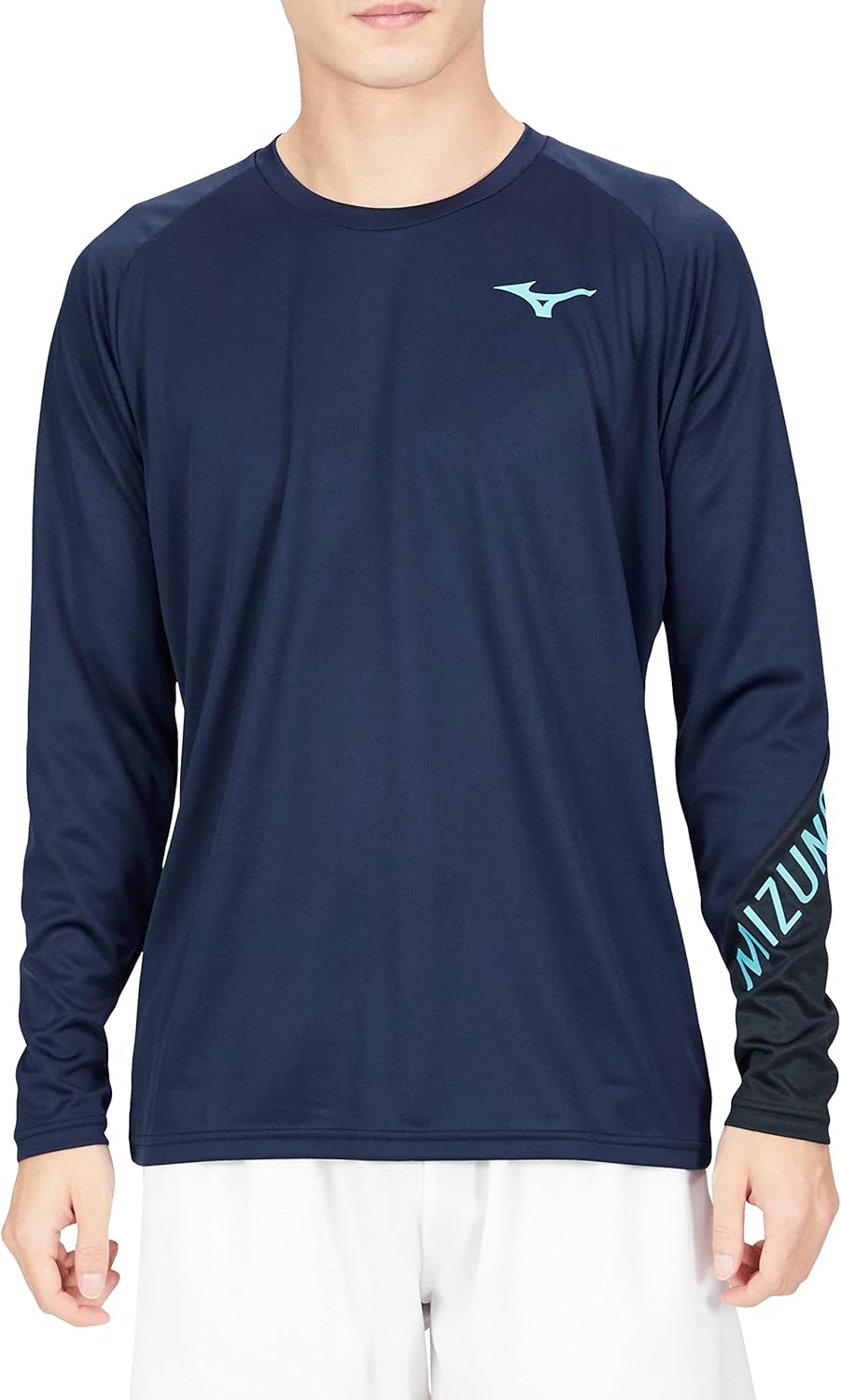 

Волейбольная толстовка Mizuno V2MA2533 Basic Practice Shirt с длинным рукавом, темно-синий