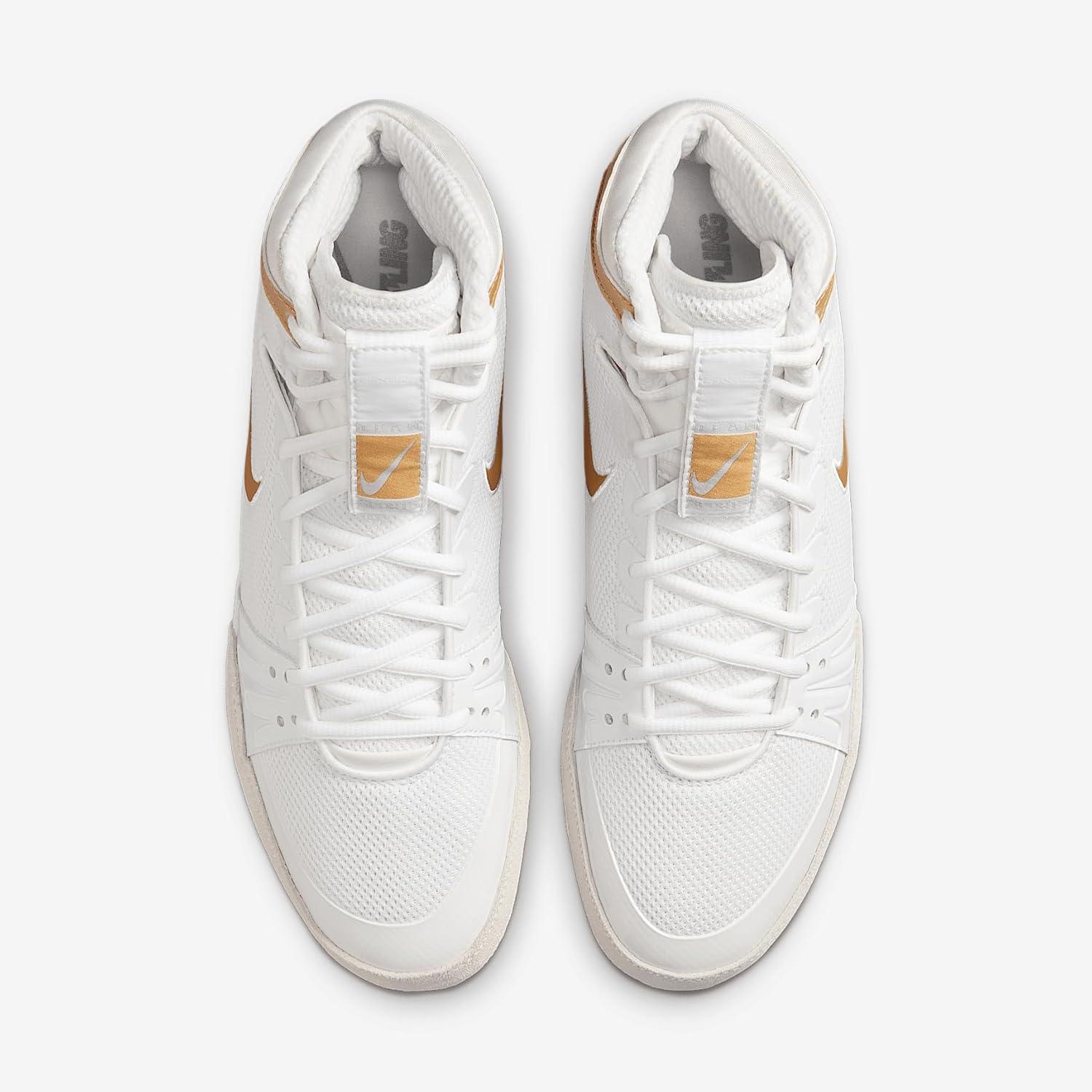 Женские кроссовки Nike WMNS Presto Fly для легкой атлетики, белый/серый/металлик золотой — фото 4