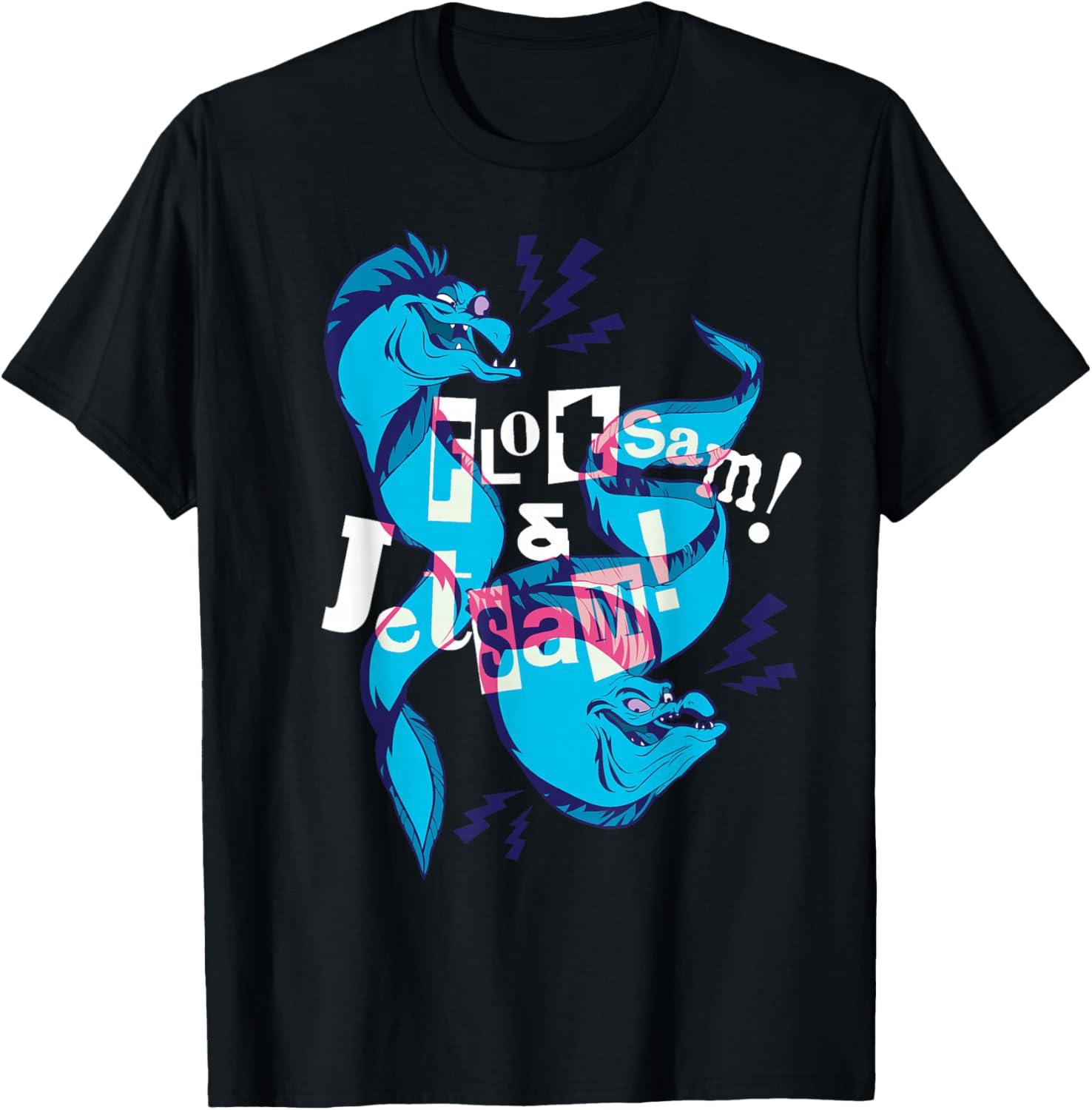 

Футболка Disney The Little Mermaid Flottsam and Jet Sam Eel, черная