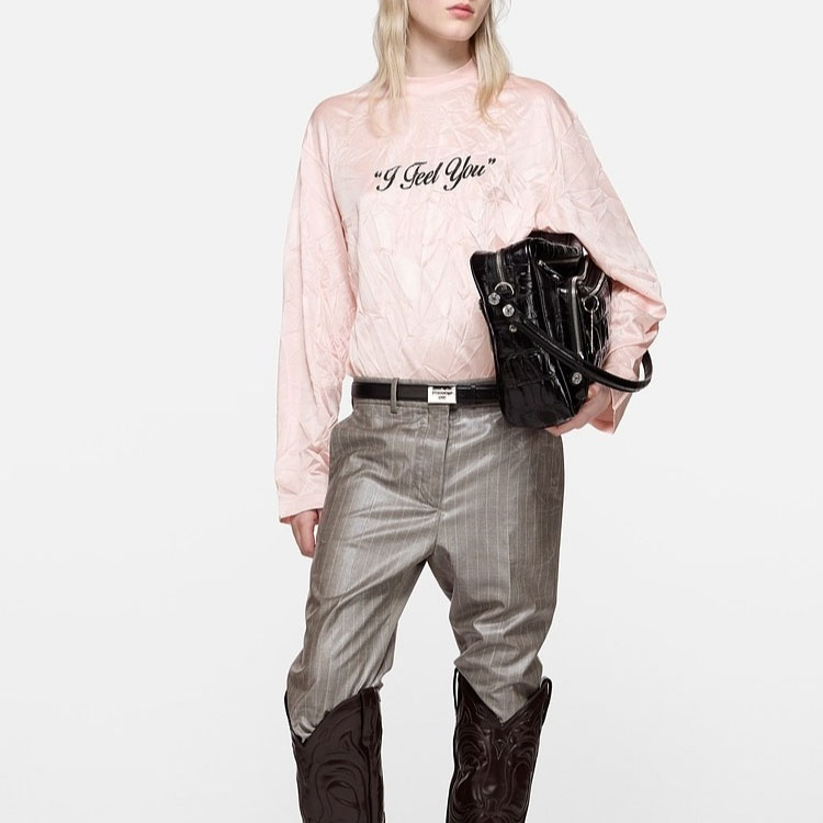Футболка SS26 Unisex Acne Studios, светло-розовый — фото 3