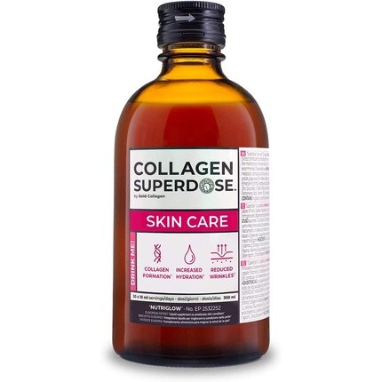 

Жидкие пептиды для ухода за кожей Gold Collagen Superdose Skincare дополняют 30-дневный запас, Collagen Superdose By Gold