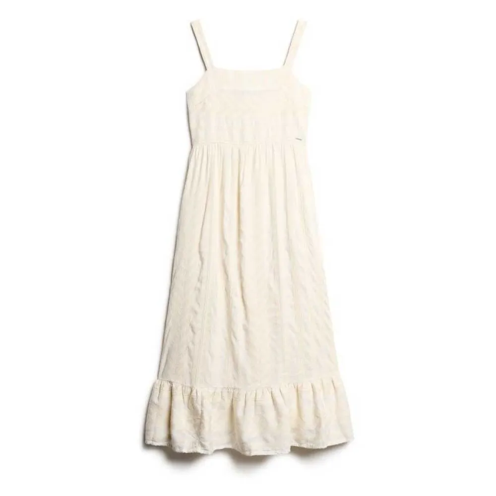 

Платье Superdry Statement Tiered long, бежевый
