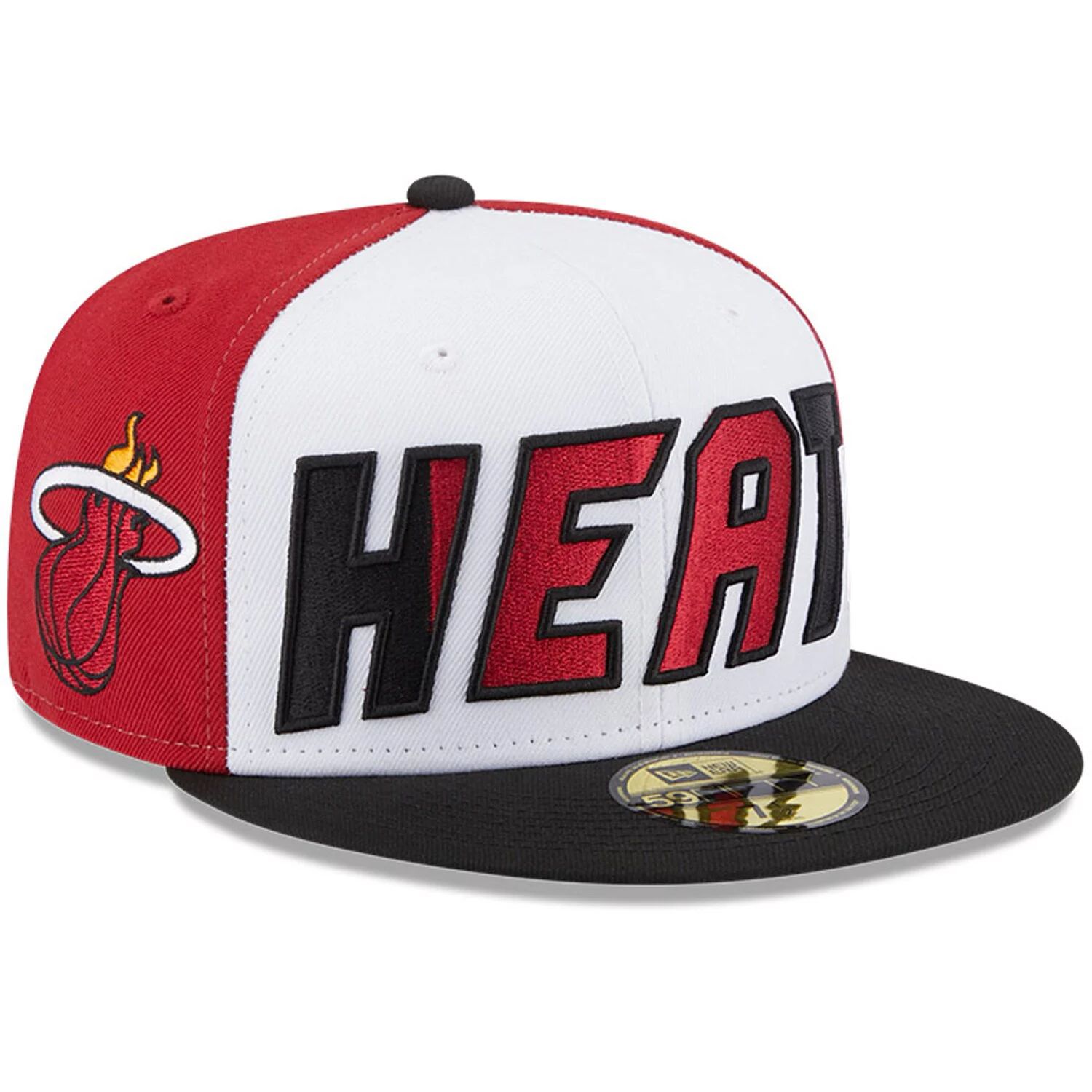 

Мужская приталенная шляпа New Era белого/черного цвета с половиной спинки Miami Heat 9FIFTY