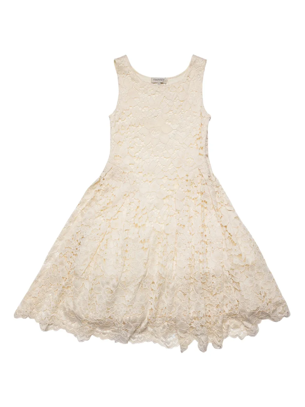 

Кружевное платье с цветочным узором TWINSET Kids, нейтральный