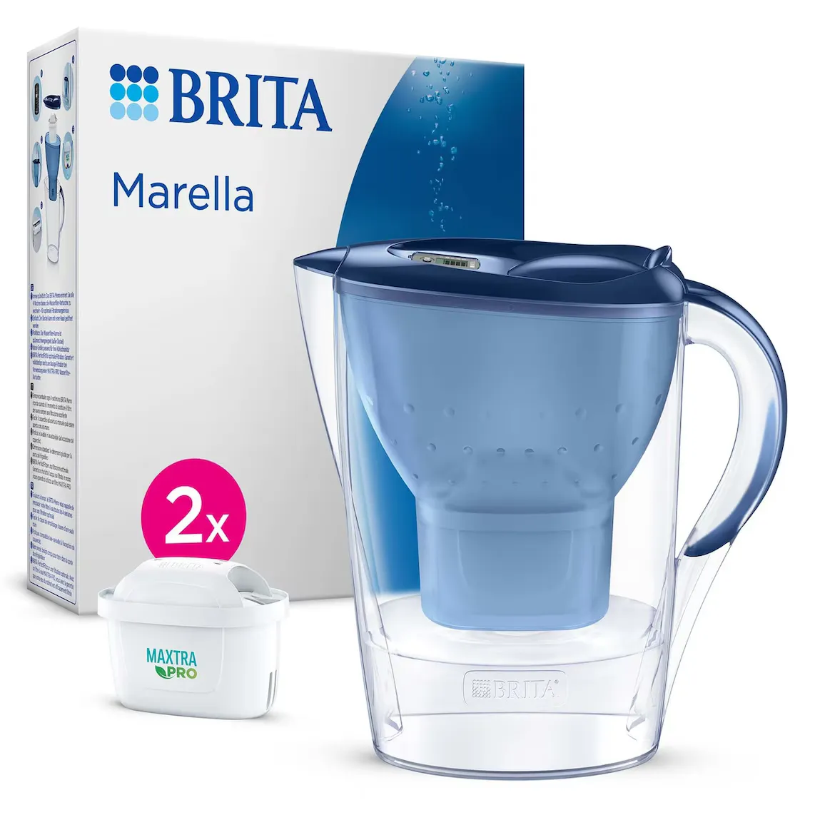 

Кувшин для воды Marella Filter + 2 фильтра Maxtra Pro Marella Brita, синий