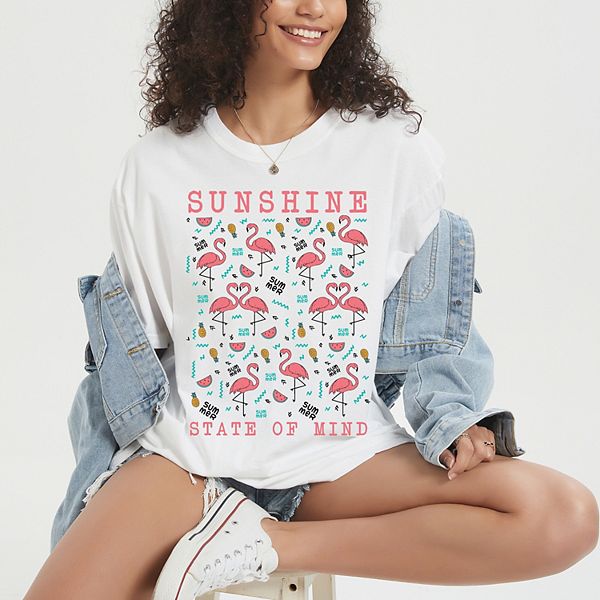 

Футболка Sunshine state of mind flamingo fruit garment dyed Simply Sage Market, Зеленый, Футболка Sunshine state of mind flamingo fruit garment dyed Simply Sage Market