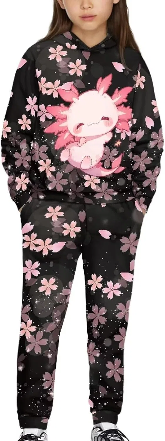 Детский спортивный костюм из 2 предметов Upetstory, Cherry Blossom Axolotl