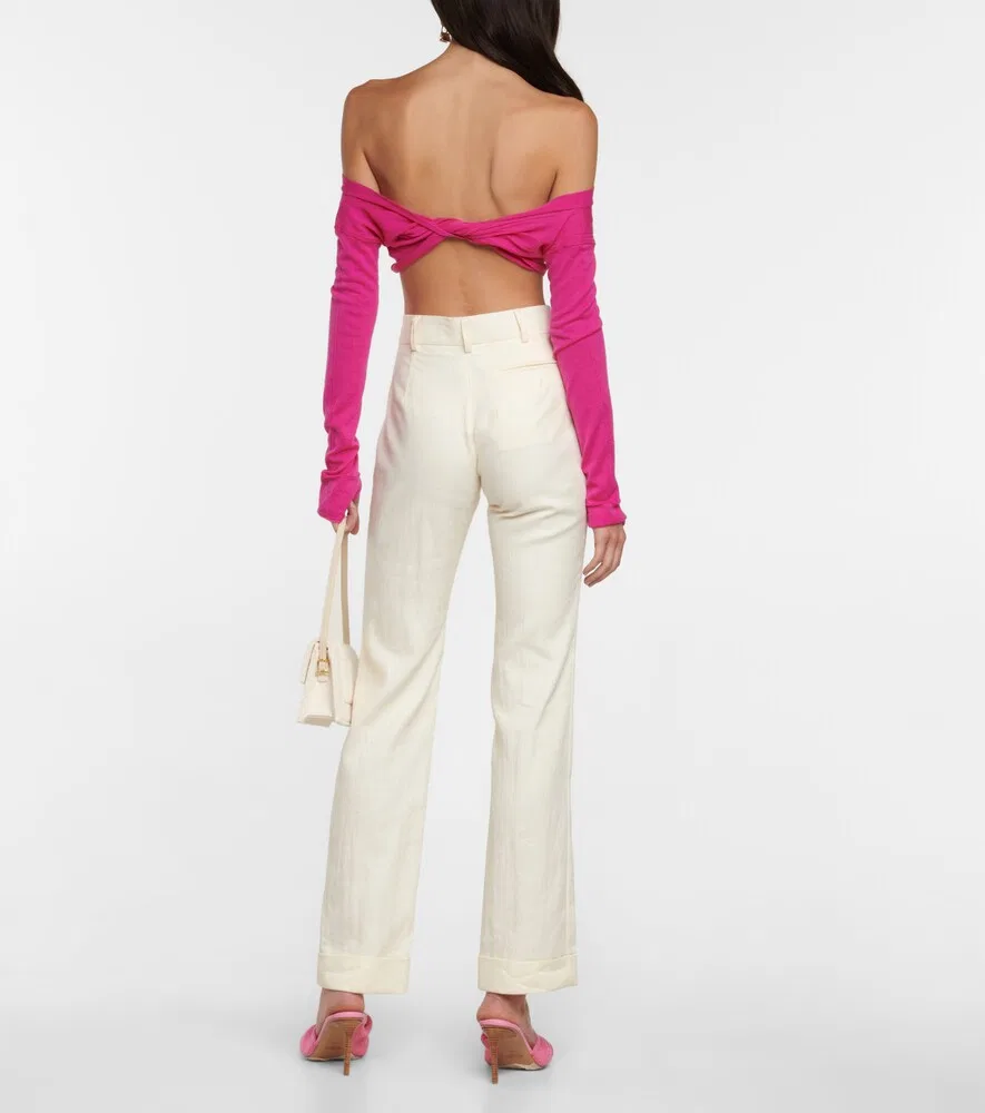 Кардиган Le Cardigan Alzou из шерстяной смеси Jacquemus, розовый — фото 3