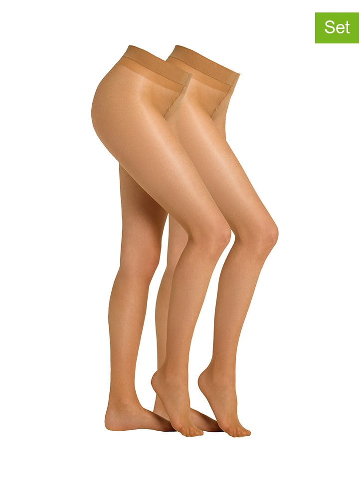 

Camano Комплект из 2 пар: колготки "Online Everyday" светло-коричневого цвета, плотность 20 ден