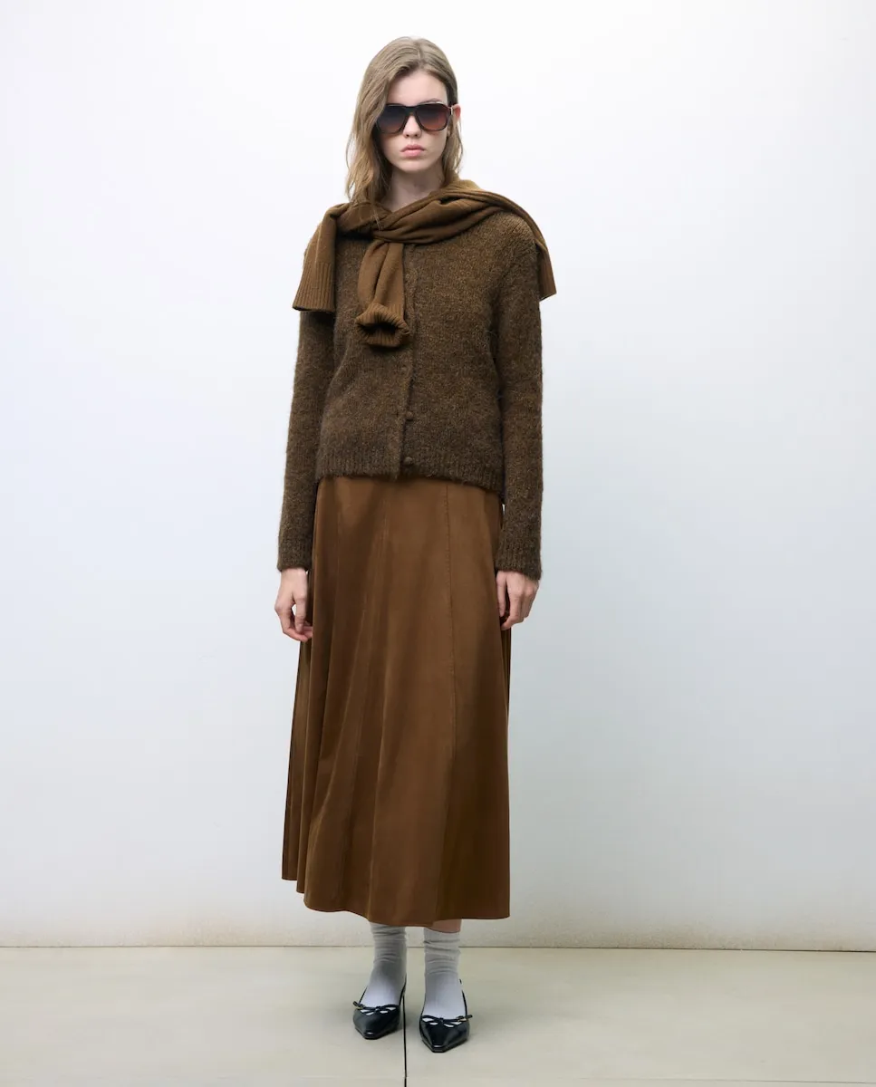 

Миди-юбка под кожу Tintoretto, коричневый