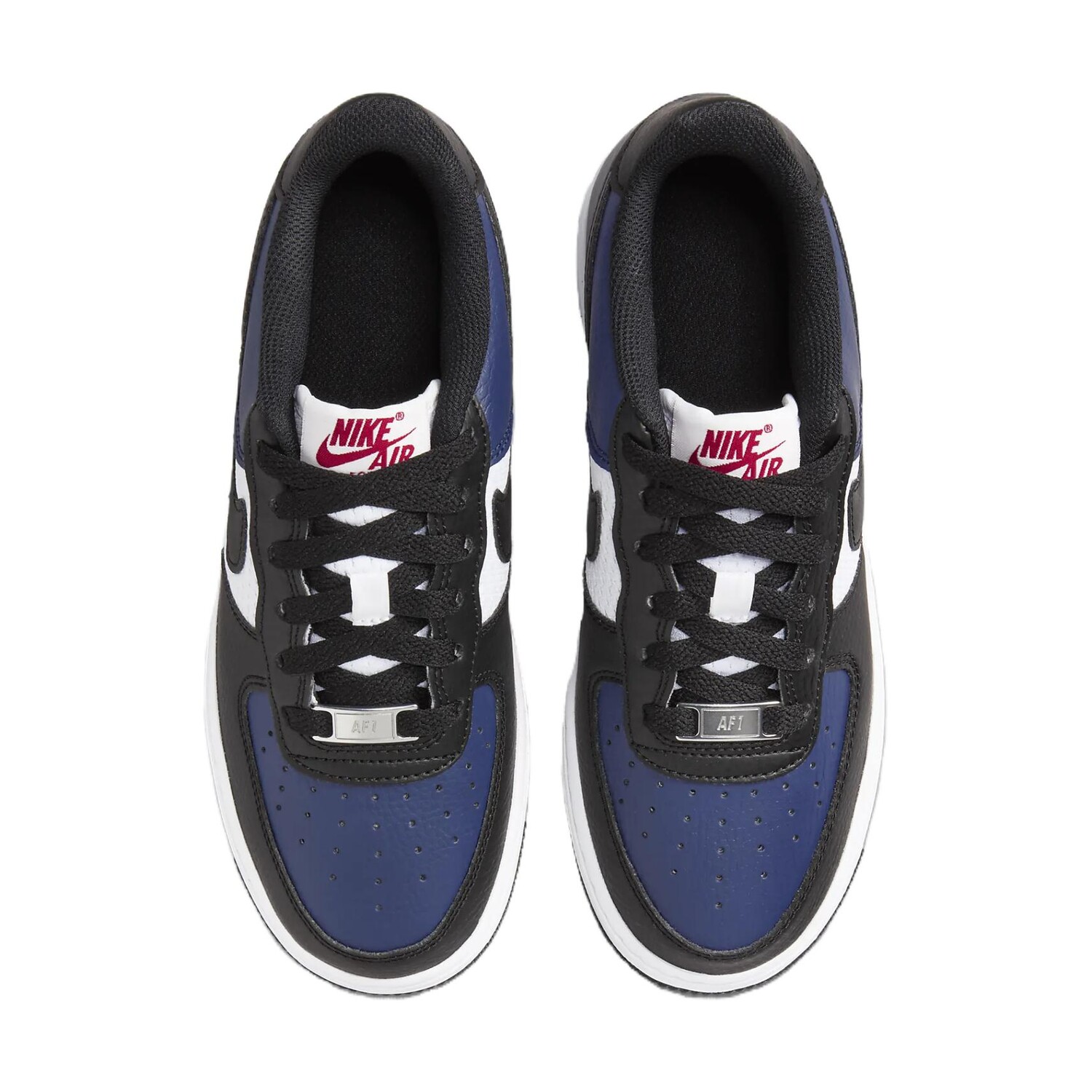 Кроссовки для скейтбординга Air Force 1 Kids GS Low-top Blue/black Nike, красный — фото 4