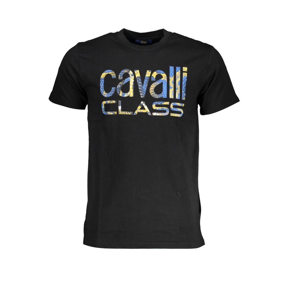 

Черная хлопковая футболка cavalli CLASS