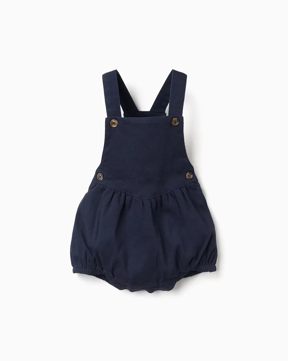 

Комбинезон для маленького мальчика из саржи с регулируемыми бретелями Zippy, темно-синий