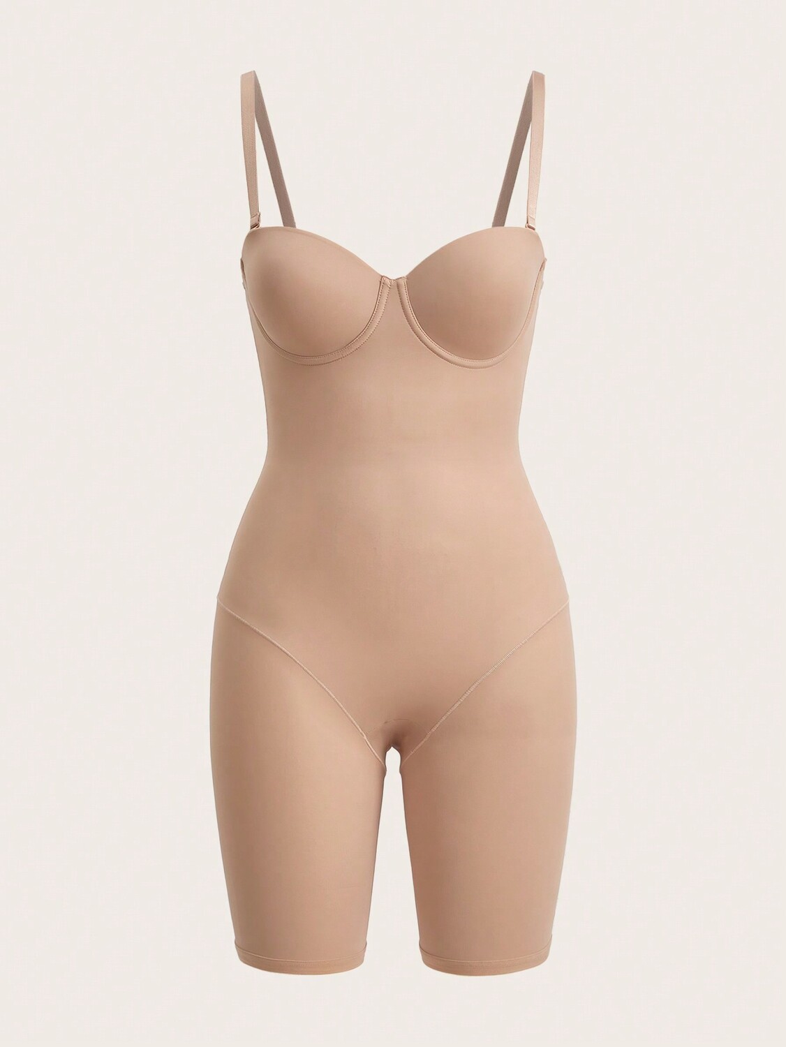 

SHAPE, Однотонный, кофточка, обтягивающее боди Shein, абрикосовый
