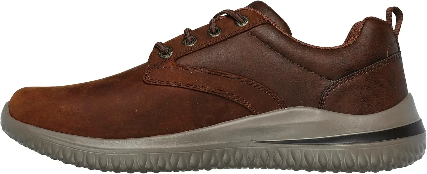 Мужские кроссовки Skechers Delson 3.0 Glavine, Dark Brown Leather — фото 3