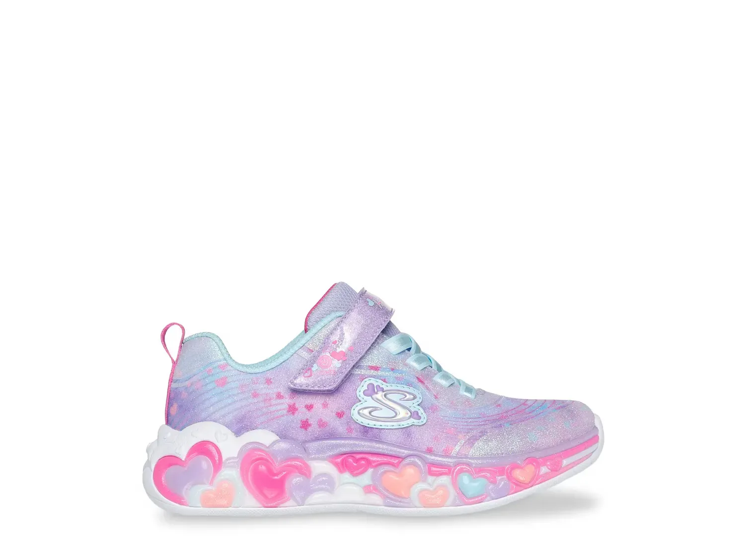 S-Lights Eternal Heart Lights Светящиеся кроссовки - детские Skechers, Purple — фото 4