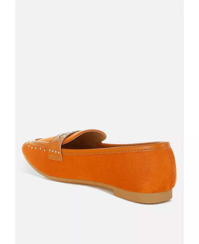 Lumina Penny Strap Studded Loafers для женщин London Rag, загар/бежевый — фото 4