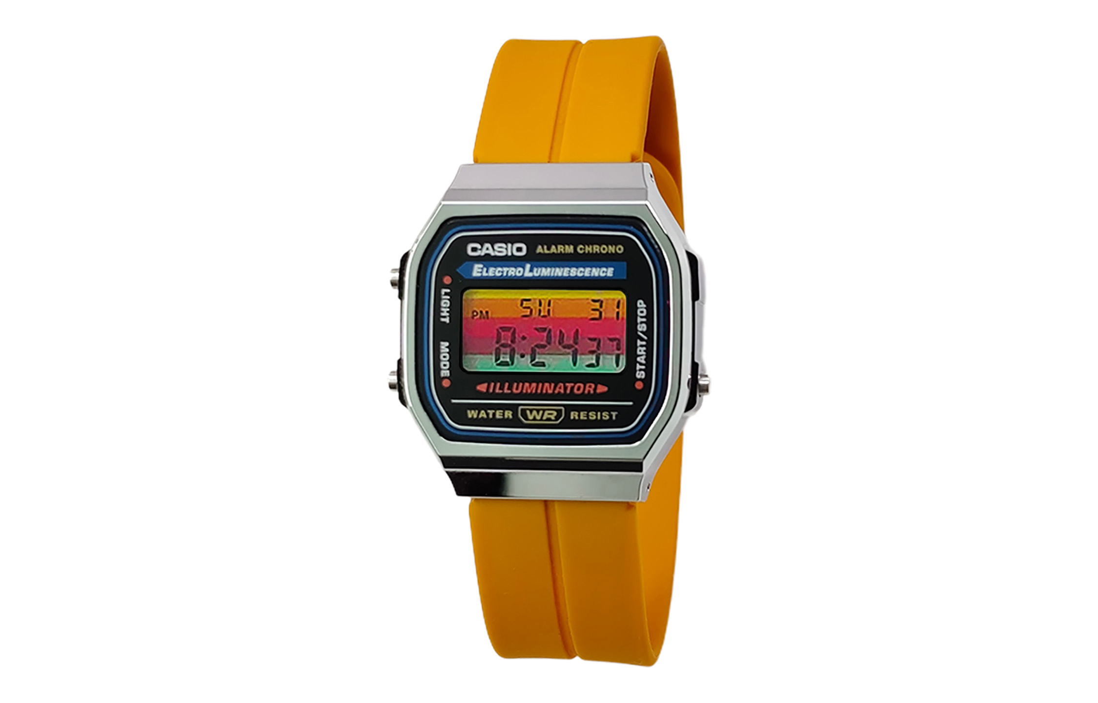 

CASIO Кварцевые часы Retrofit Series с силиконовым ремешком, мужские часы с черным циферблатом