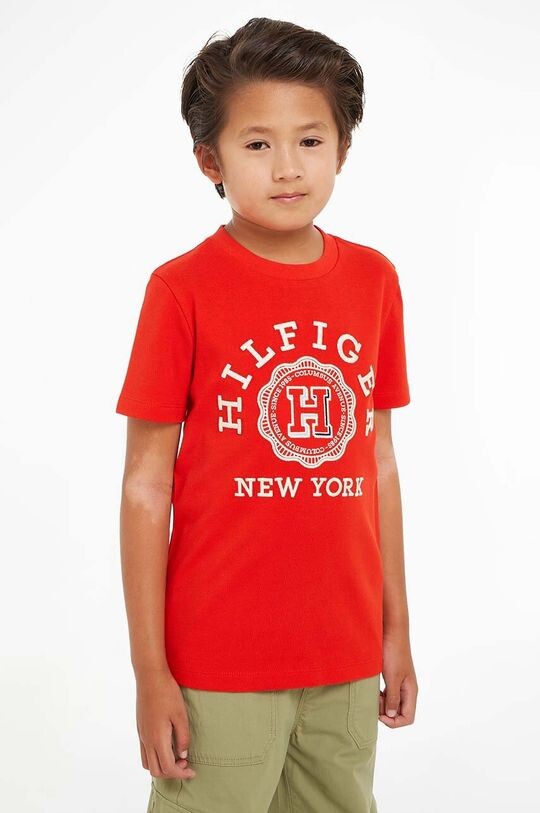 

Хлопковая футболка для детей Tommy Hilfiger, красный
