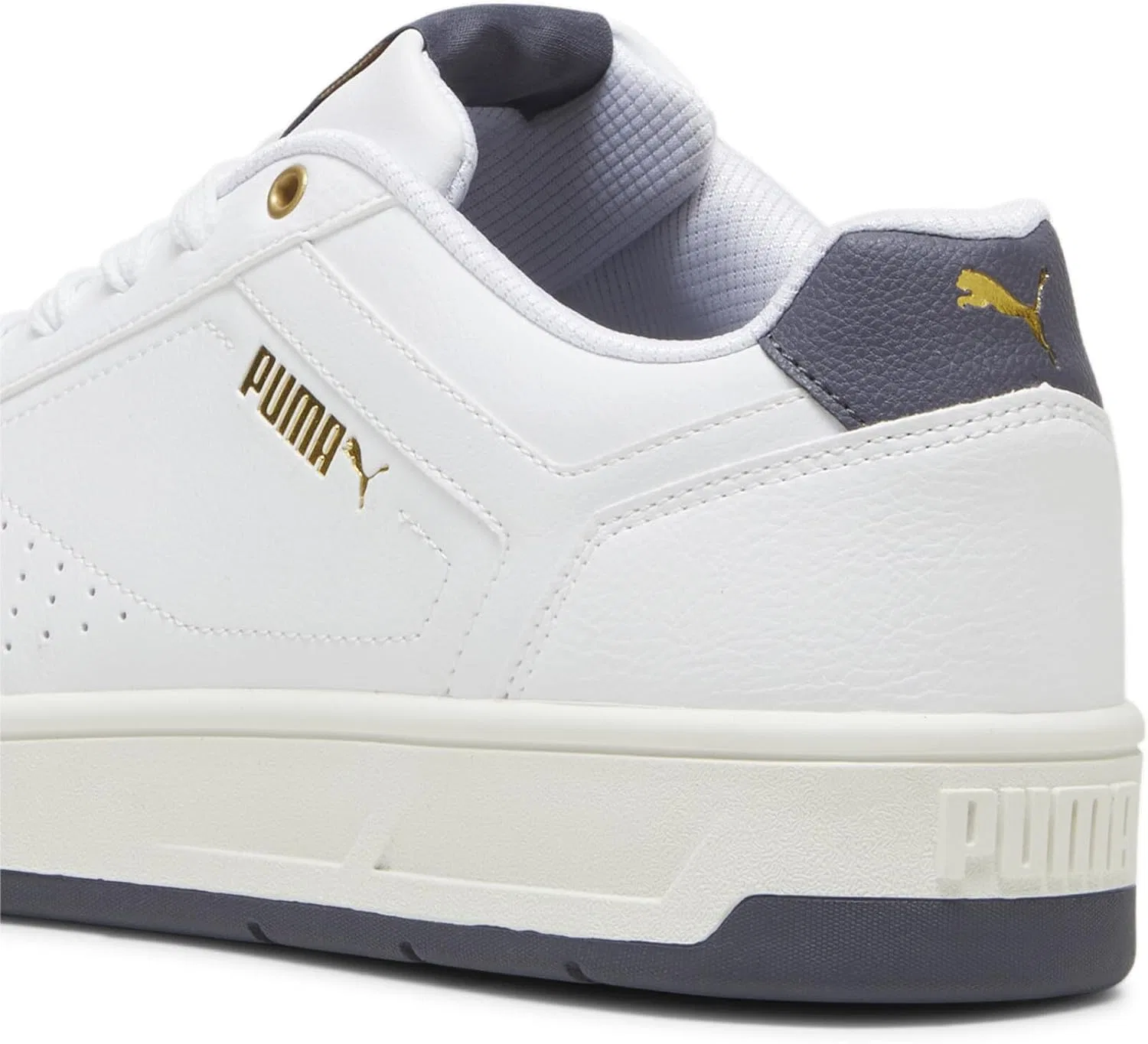 Мужские спортивные кроссовки Puma Court Classic 353780, Puma White Galactic Gray Puma Gold — фото 4