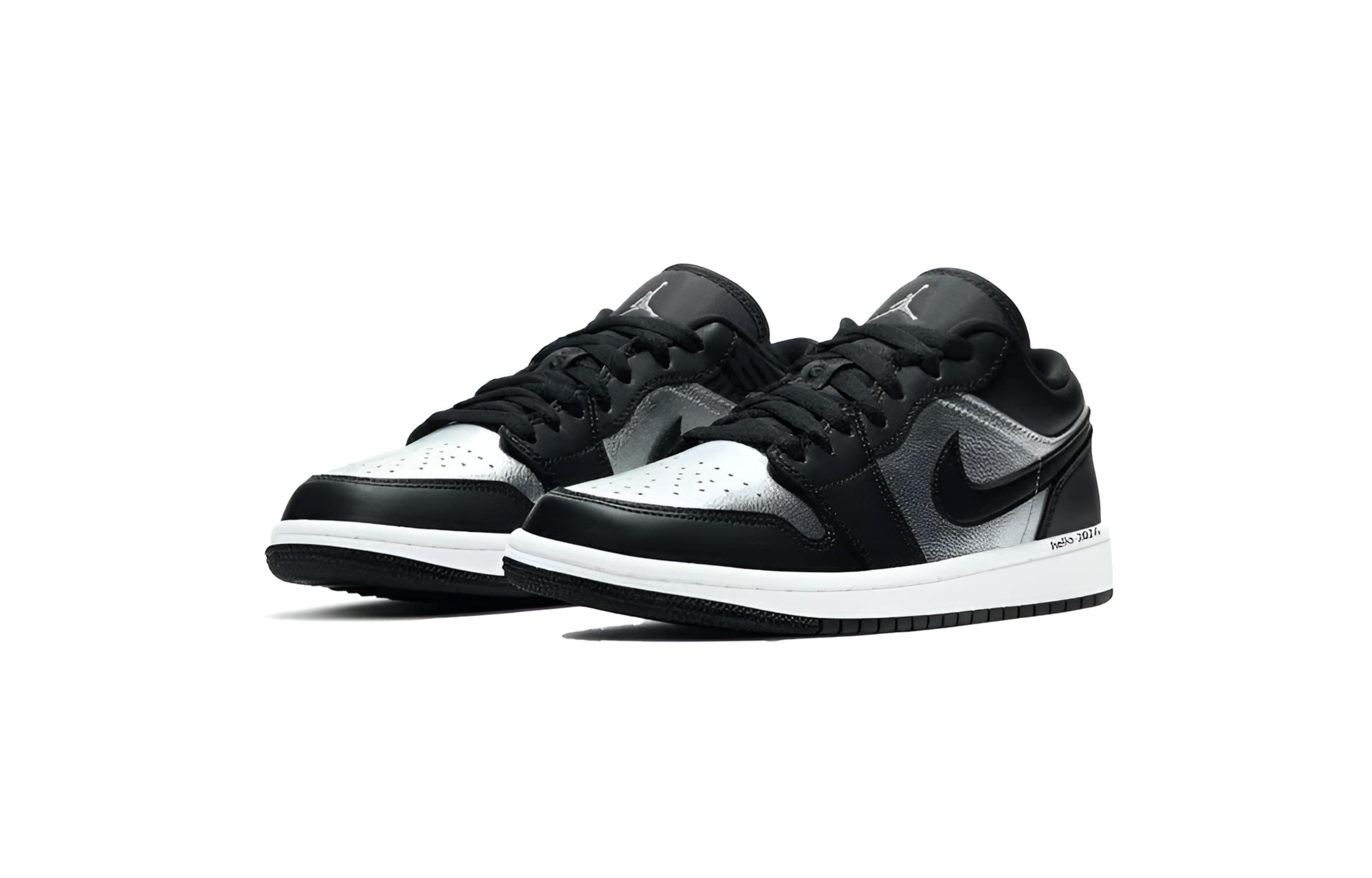Air 1 Galaxy System устойчивые к истиранию низкие винтажные баскетбольные кроссовки Unisex Silver Jordan, серебряный — фото 4