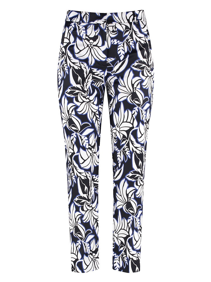 

Тканевые брюки Gerry Weber, белый/черный/синий