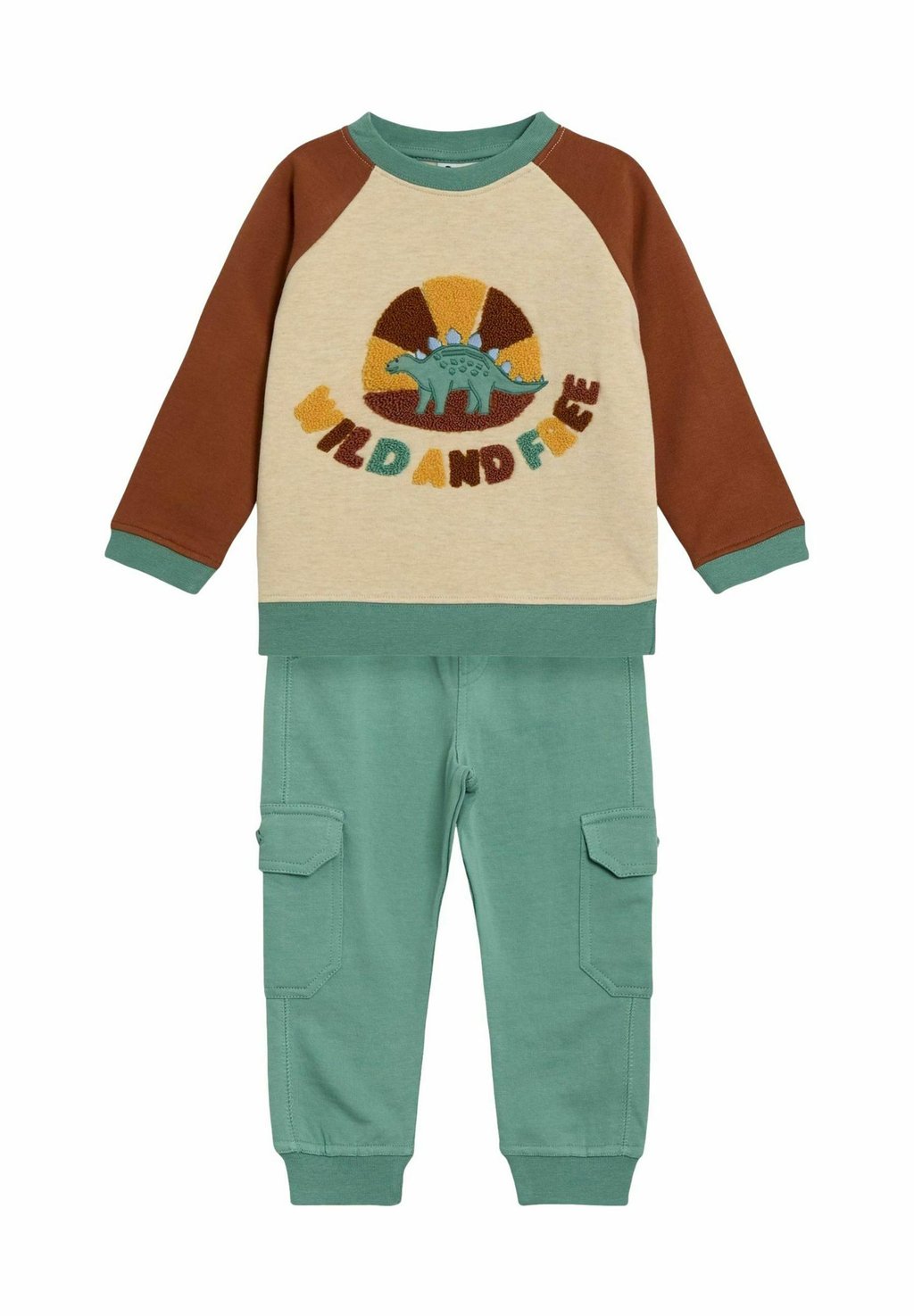 

Спортивный костюм REGULAR FIT-DINO APPLIQUÉ SET JoJo Maman Bébé, бежевый