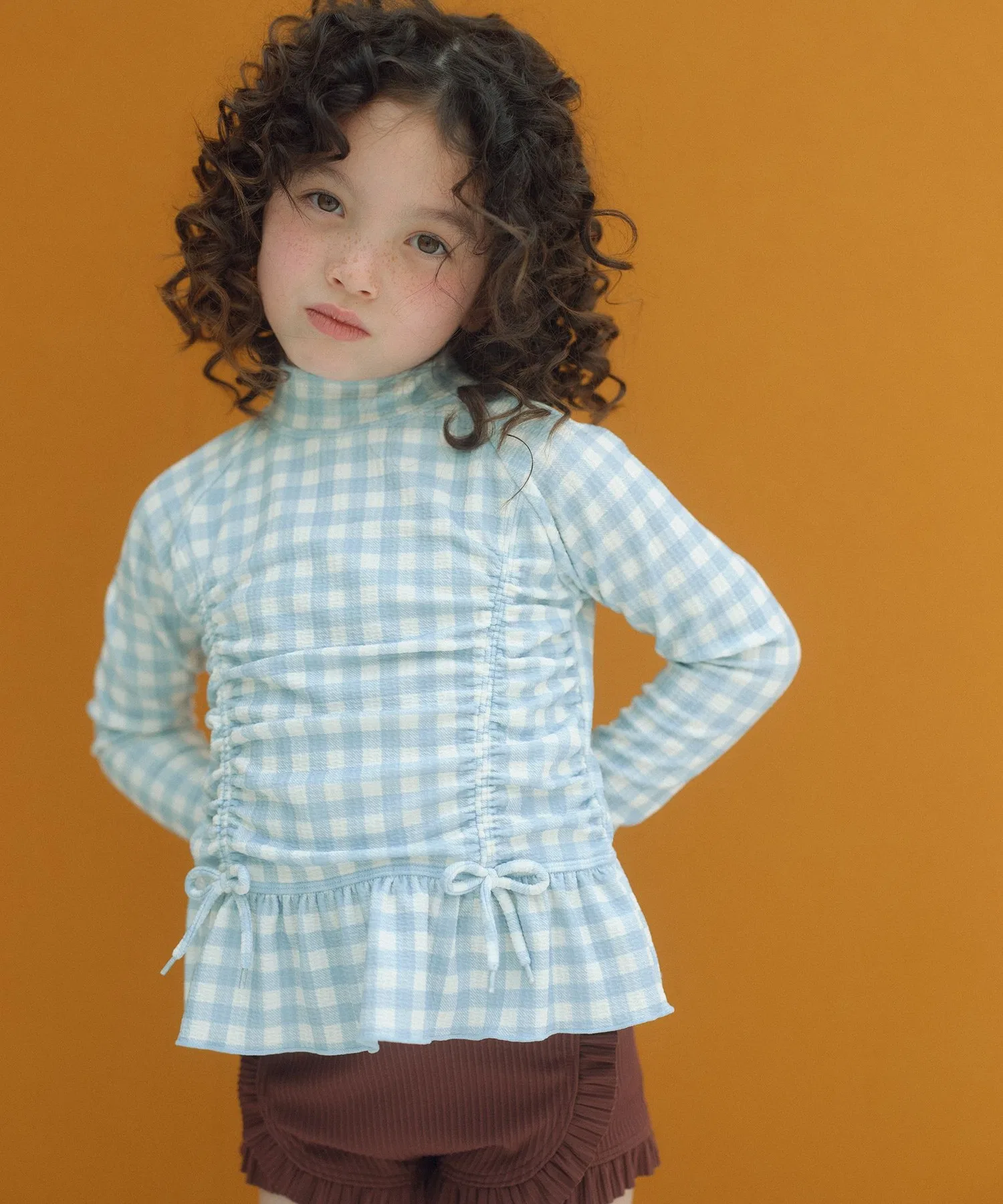 Комплект GLR Gingham Rash Guard / Купальник / Детский 100-130 см