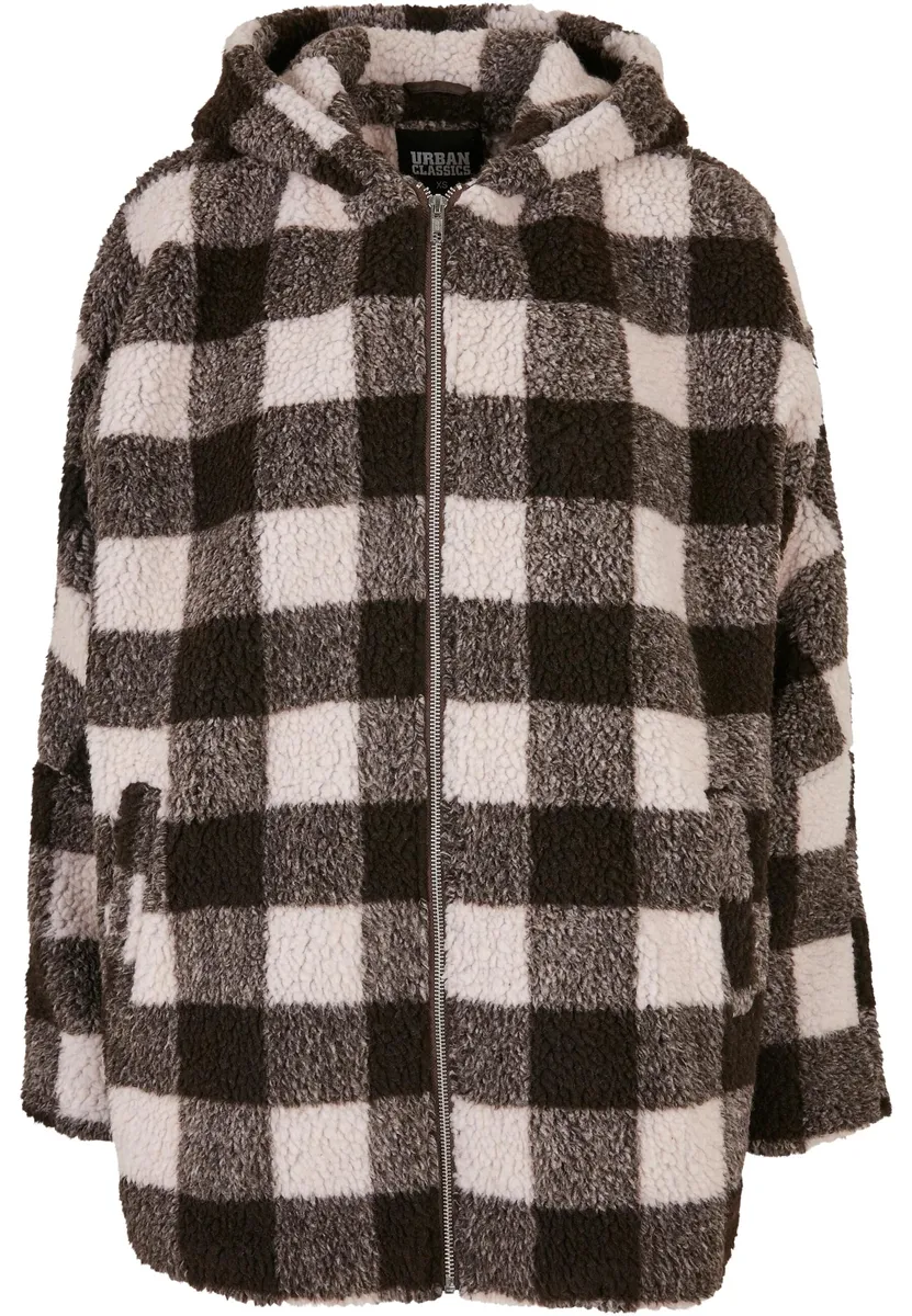 

Зимняя куртка URBAN CLASSICS " Urban Classics Women's Ladies Hooded Oversized Check Sherpa Jacket" (1 шт.), с капюшоном, коричневый