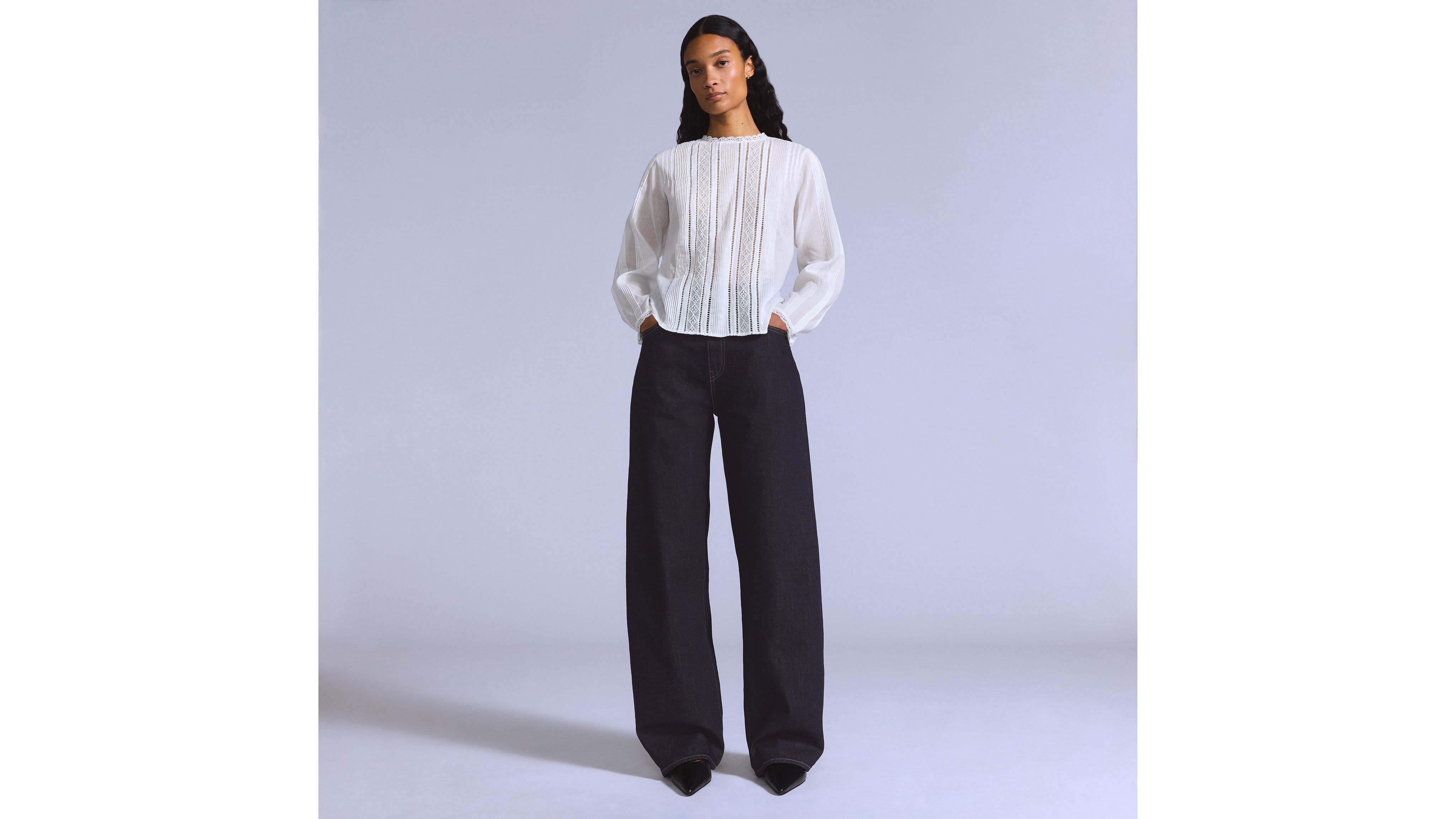 

Женские джинсы Drop Barrel Levi's, New Rinse - Dark Wash