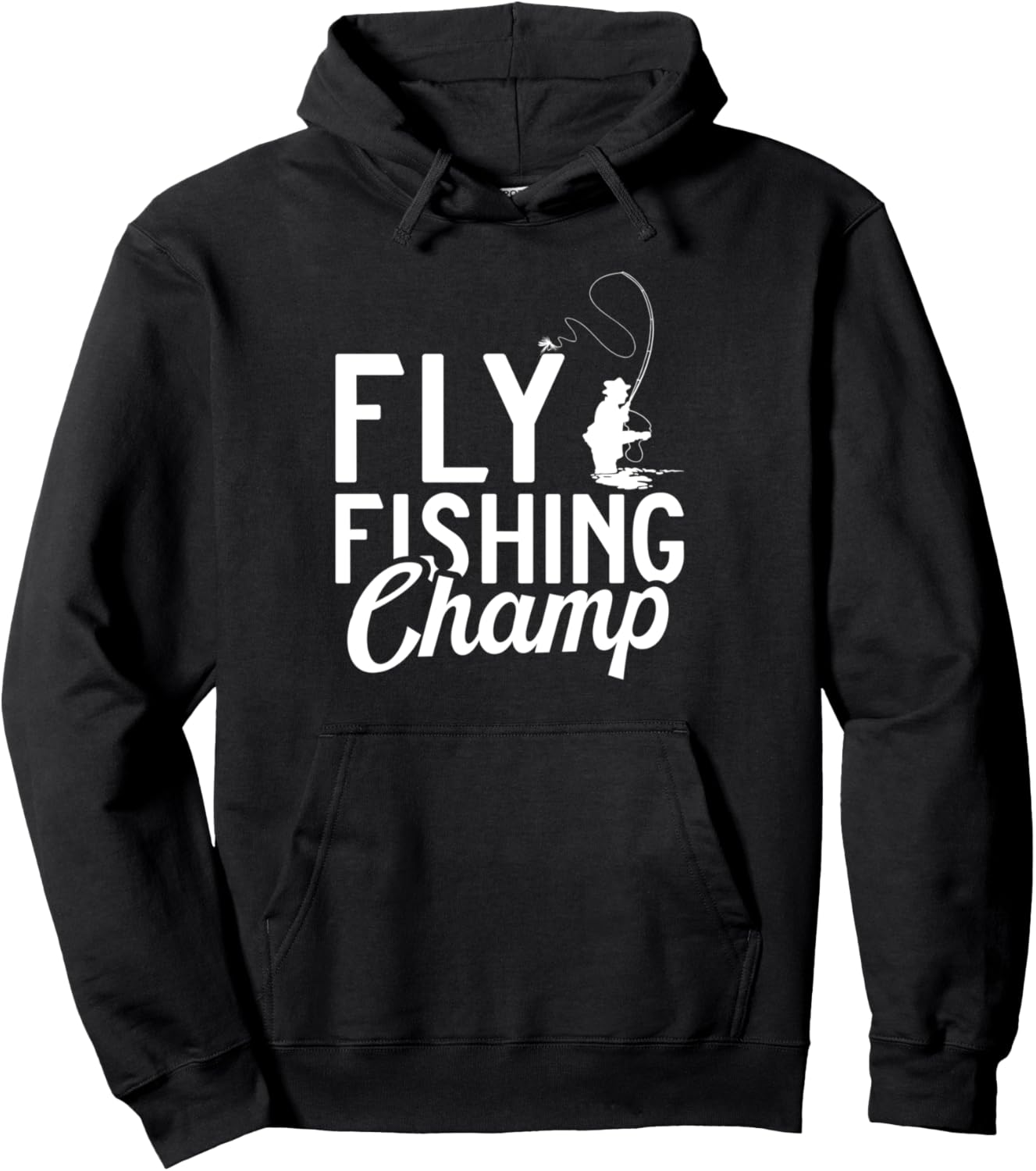 

Толстовка с надписью «Чемпион по ловле нахлыстом» Fly Fishing Gifts & Fly Fishing Accessories, черный