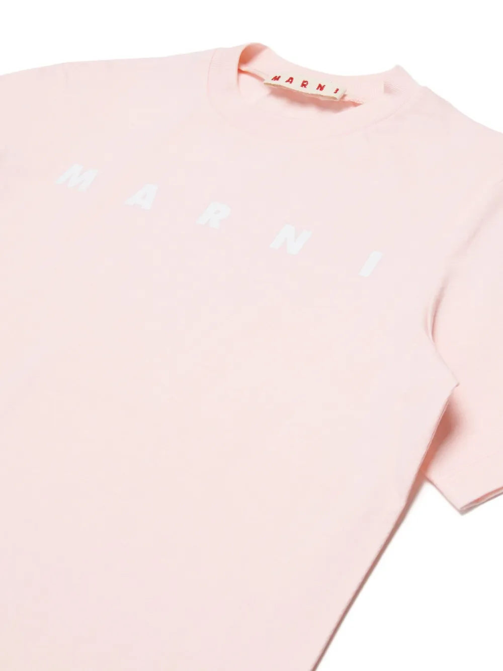 Футболка с короткими рукавами и логотипом Marni Kids, розовый — фото 3