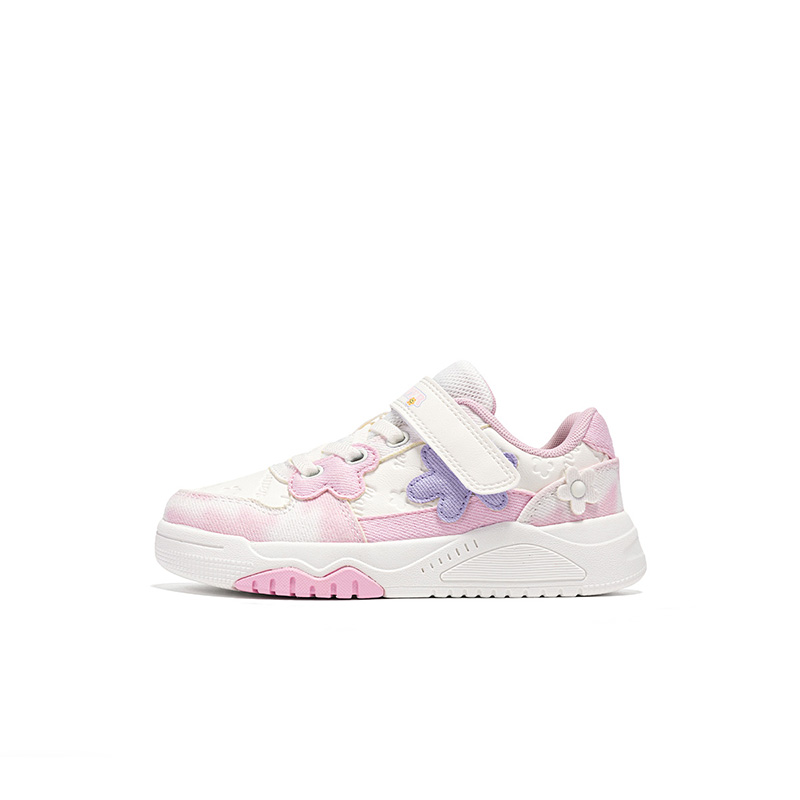 

Детские кроссовки для скейтбординга с низким верхом, устойчивые к истиранию, для детей от 3 до 7 лет XTEP, белый/розовый