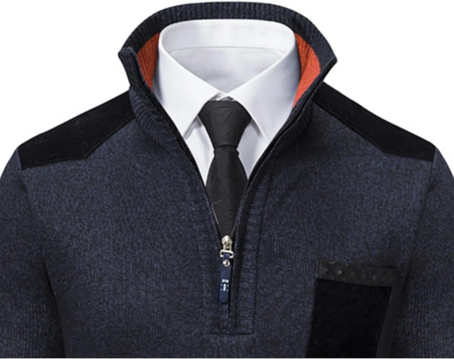 Мужской кардиган на четверти пуговиц slim fit с рифлеными манжетами — фото 4