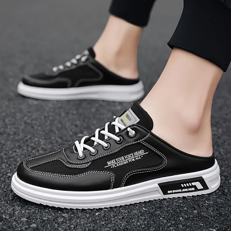 Мужские мюли Loafers, дышащие, нескользящие, черные Clolinde — фото 2