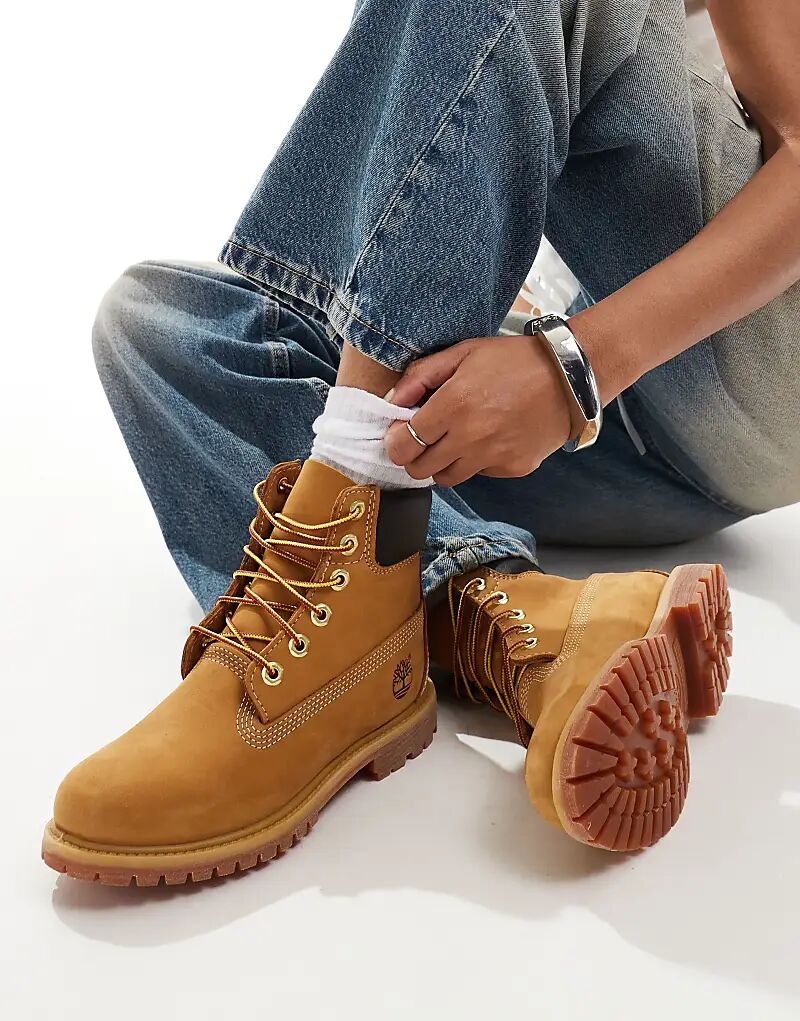 Ботинки Timberland Premium на шнурках, коричневый