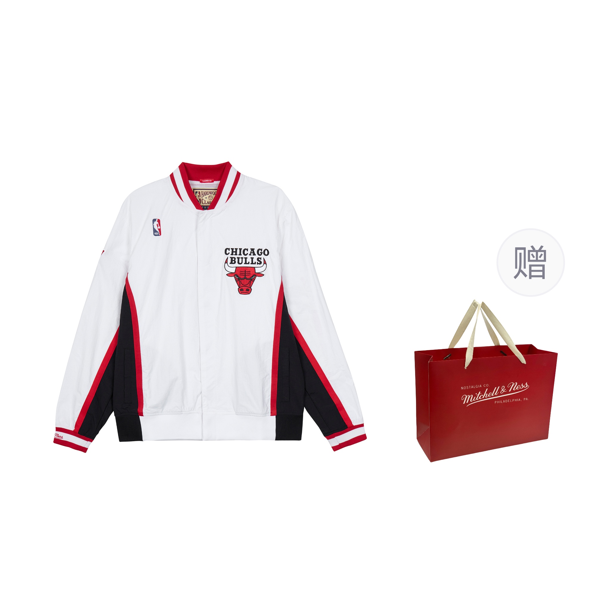 

Mitchell Ness Куртка Mitchell & Ness, White Black (with Free Shopping Bag)