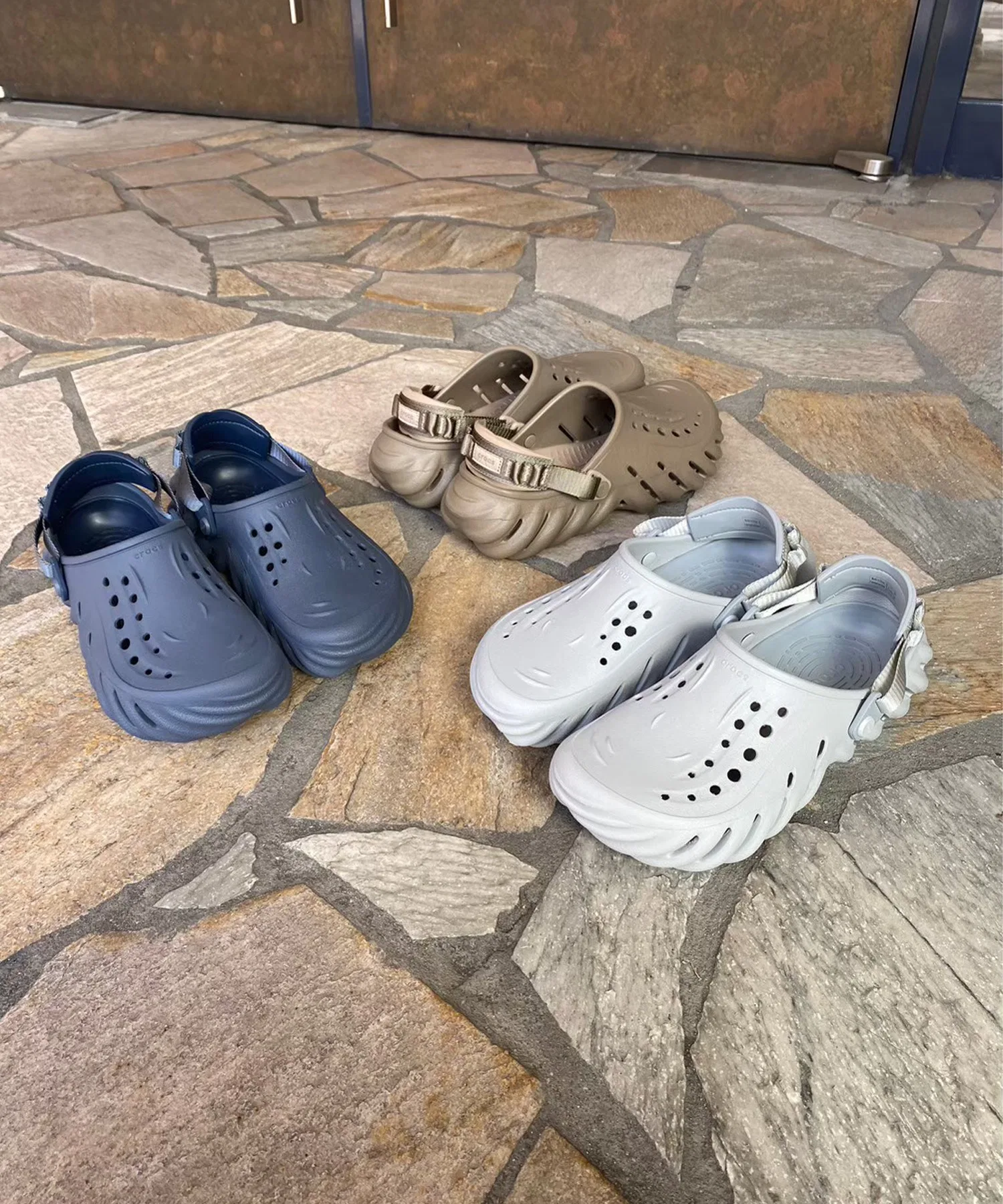 Мужские сандалии Crocs ECHO CLOG чёрные — фото 3