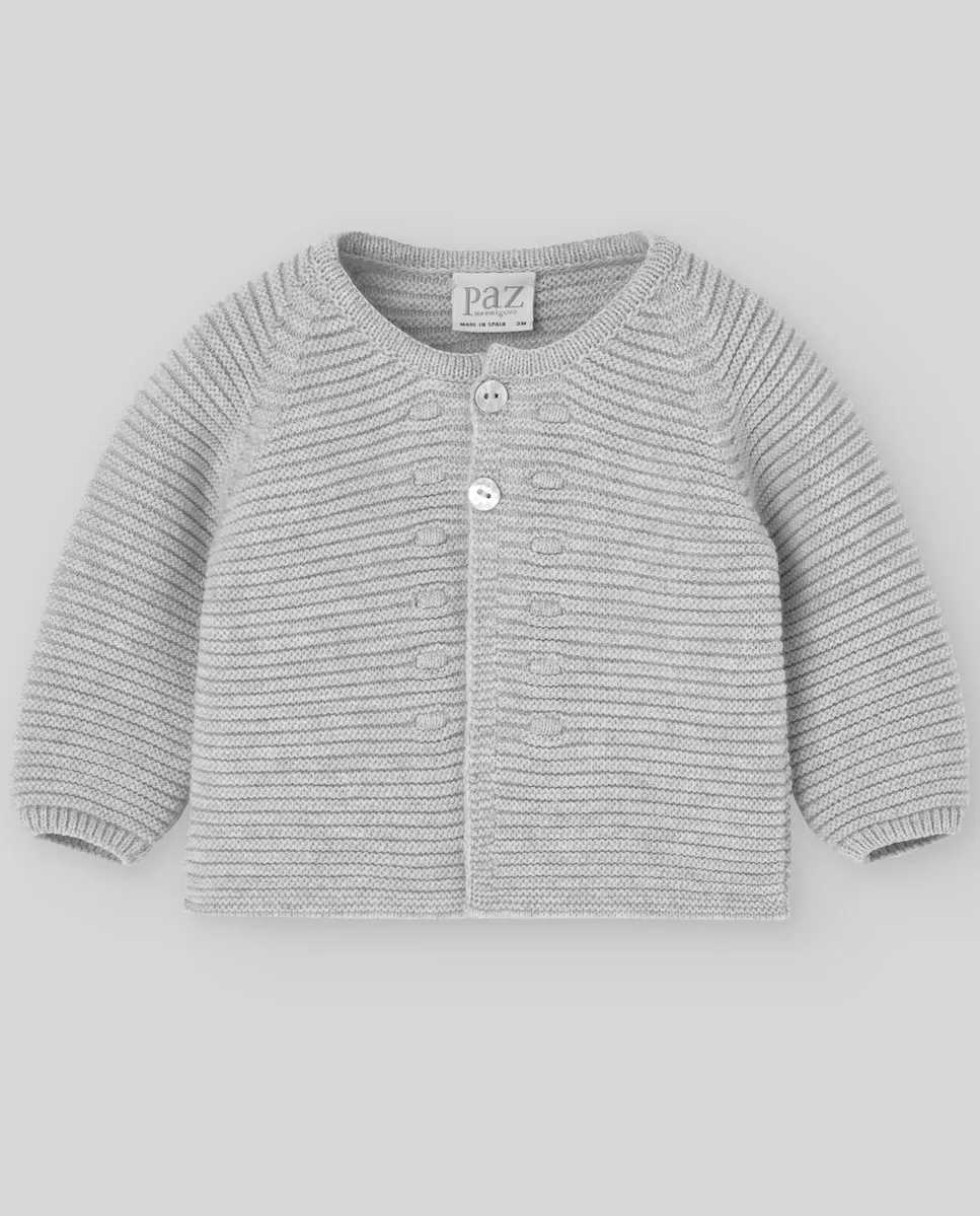 

Детская вязаная куртка коллекции Esencial Paz Rodríguez, светло-серый