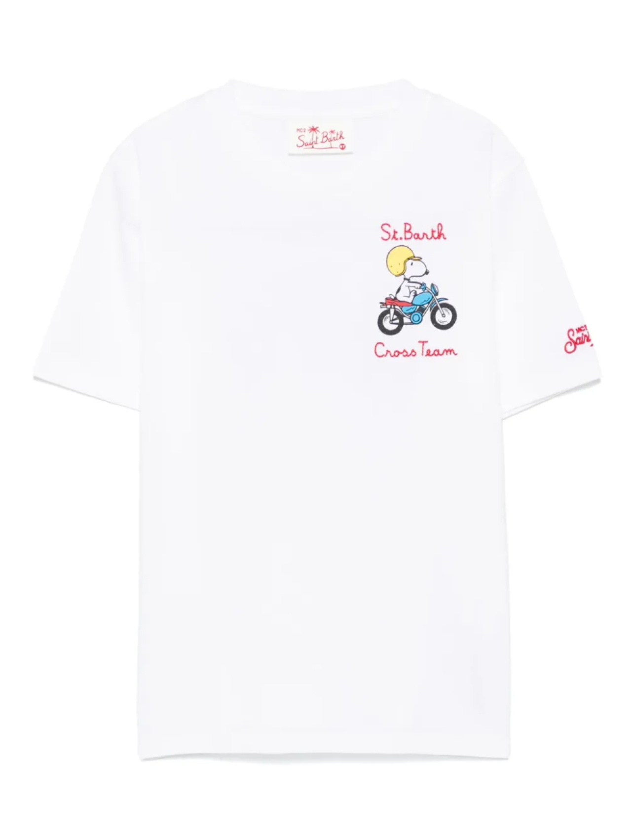 

MC2 Saint Barth Kids футболка Snoopy Cross из коллаборации с PEANUTS, белый